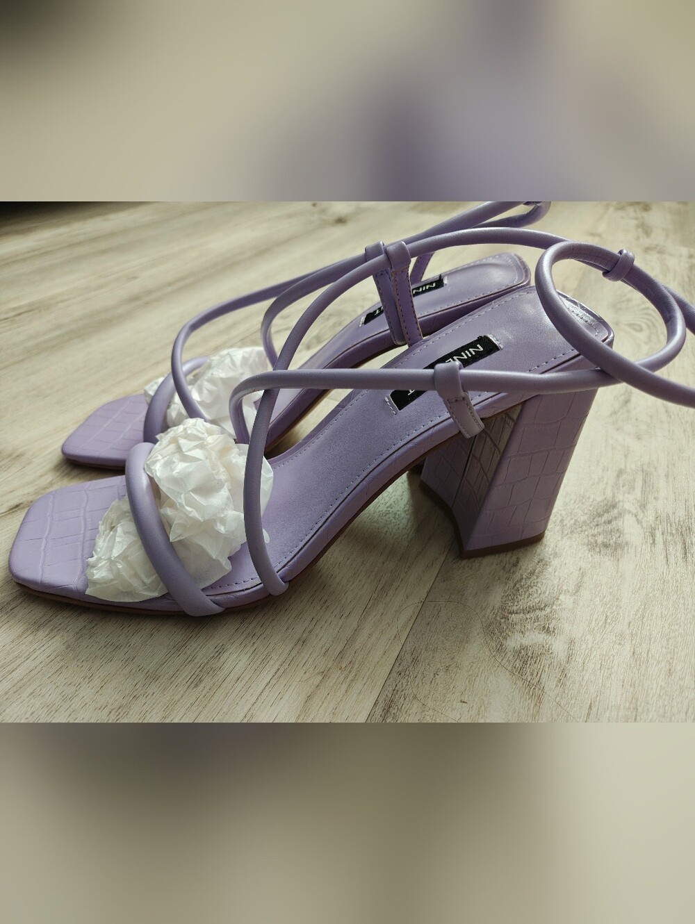Nine West Lilac Strappy Block Heel Sandals